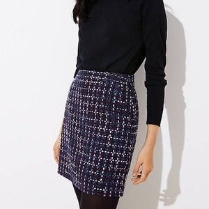 HP ⭐️ NWOT LOFT Tweed Shift Pockets Mini Skirt